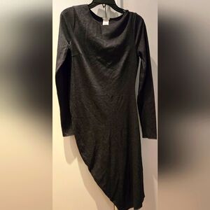 Merino Wool Asymmetrical Dress by Wolford M Long Sleeve